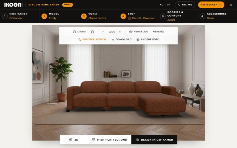 Het ontwerp in de eigen kamer