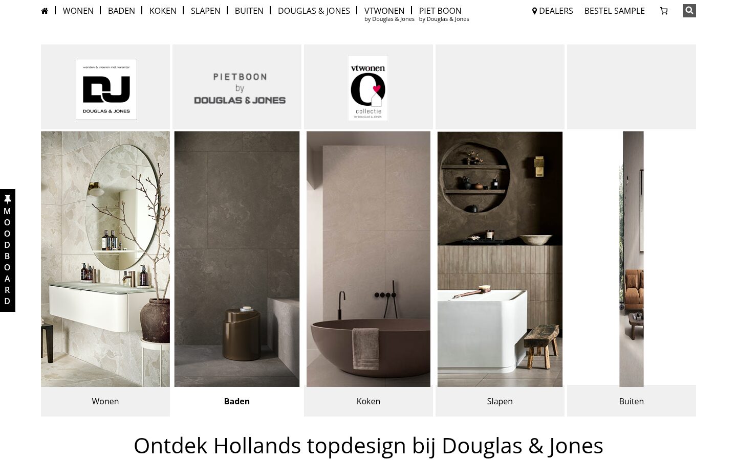 Website van Douglas & Jones op een laptop