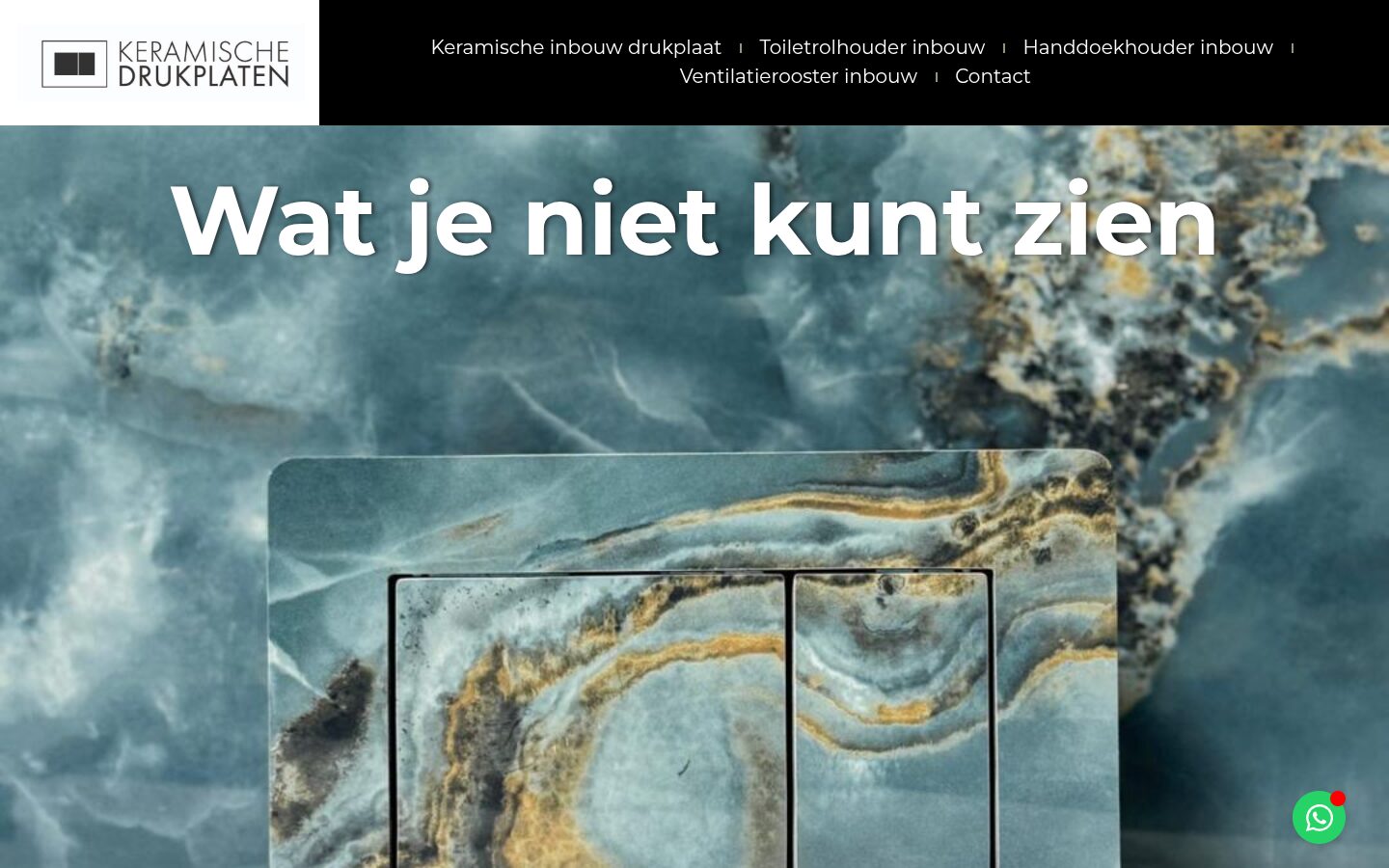 Keramische Drukplaten website on a laptop
