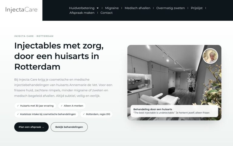 Website van Injecta Care