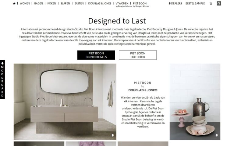 Website van Piet Boon tegels