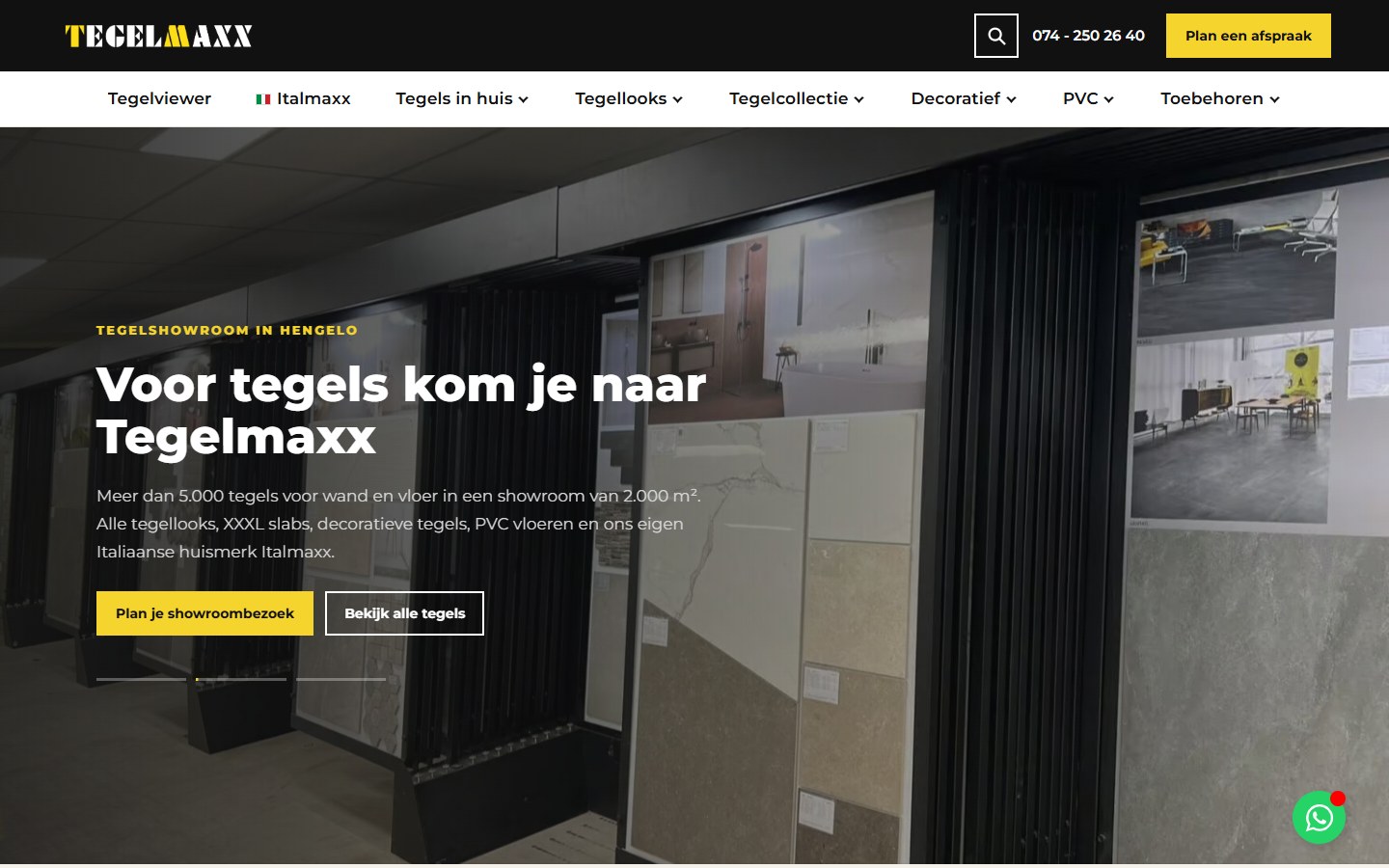 Website van Tegelmaxx Hengelo