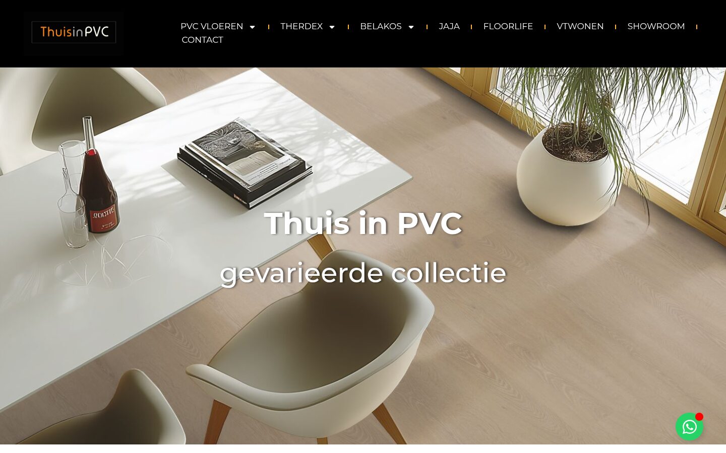 Thuis in PVC website on a laptop