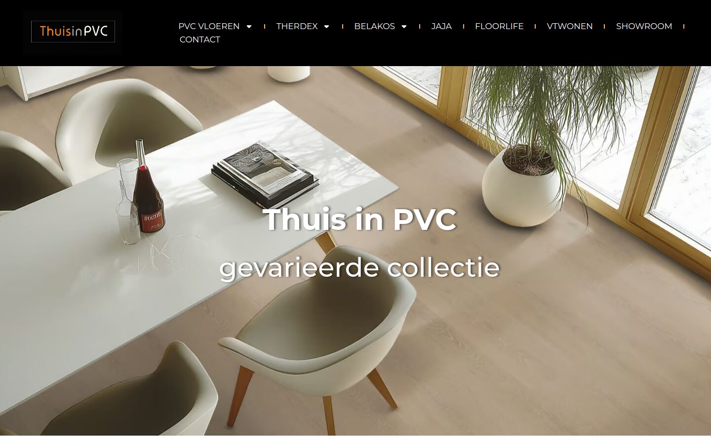 Website van Thuis in PVC op een laptop