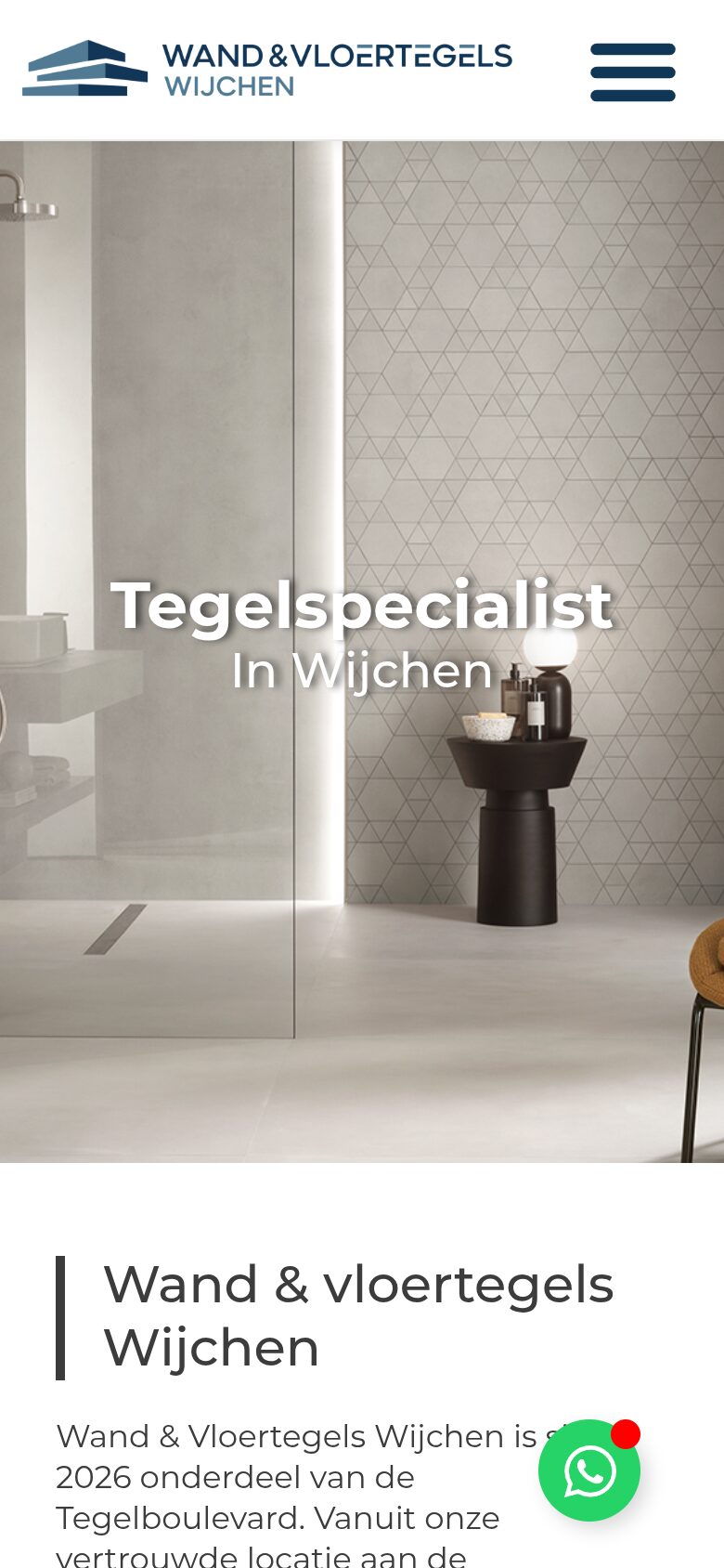 Website van WV Wijchen op een telefoon
